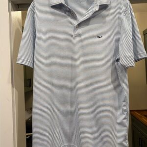 Vineyard Vines Light Blue Striped Polo Shirt